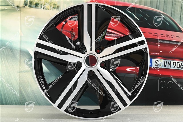 22-inch wheel rim Macan Exclusive Design, 9J x 22 ET29, black high gloss, right