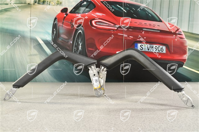 Rączki konsoli środkowej, Skóra, Czarna, L+R