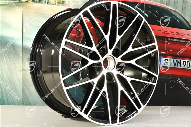 21-inch wheel rim, Cayenne RS Spyder Design, 11J x 21 ET49, black high gloss