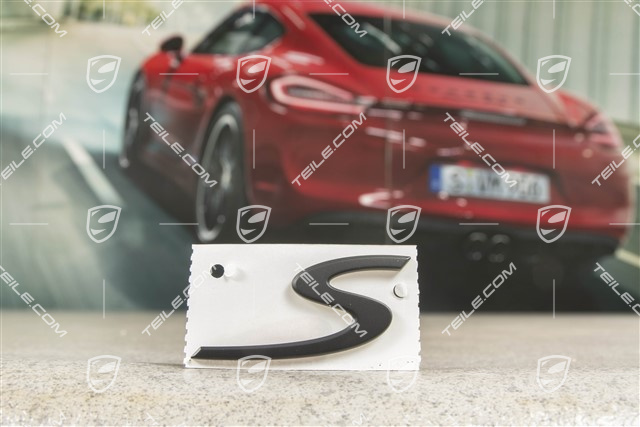 Badge / Emblem "S", Black matte