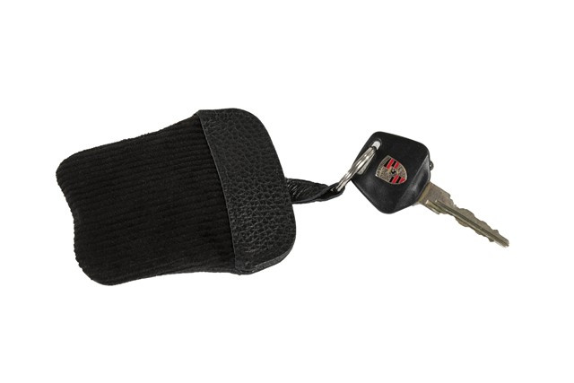 Porsche Classic Etui na klucze, z wytłoczonym herbem Porsche, sztruks