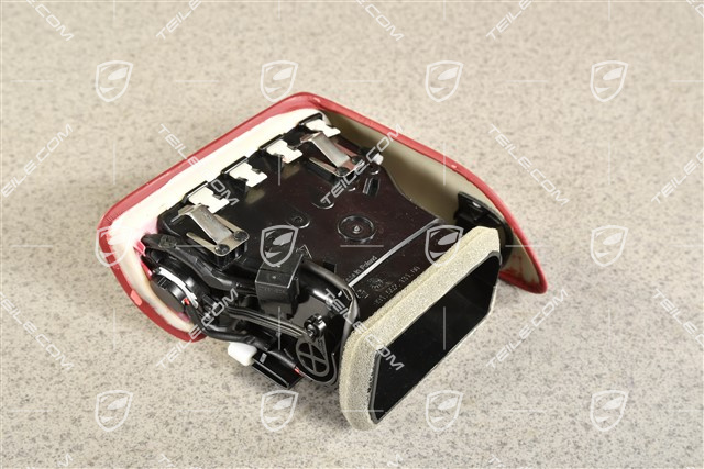 Side Air vent, galvano silver, bordeauxred, L