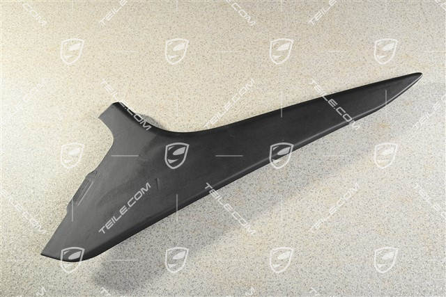 Side cover for centre tunnel, leather, black, L (damaged leather)