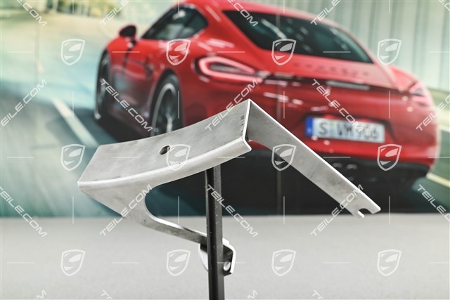 Bracket, exhaust muffler, Carrera, L