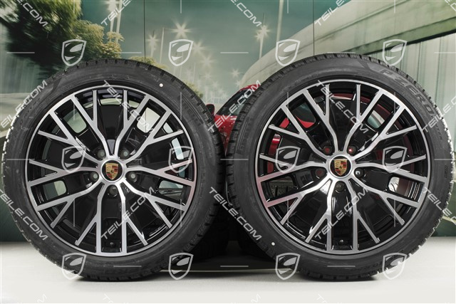 20" Turbo S Aero Design Winterräder Satz, Felgen 9J x 20 ET54 + 11J x 20 ET60, Pirelli Winterreifen 245/45 R20 + 285/40 R20