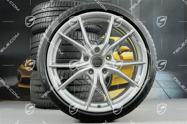 20" Carrera S (IV) Koła letnie, komplet, felgi 8,5 J x 20 ET49 + 11,5 J x 20 ET76 + NOWE opony letnie 245/35 R20 + 305/30 R20, z czujnikami ciśnienia