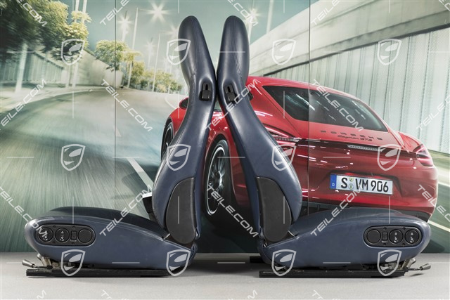 Seats, el. adjustable, Heating, leather/leatherette, Midnight blue, set (L+R)