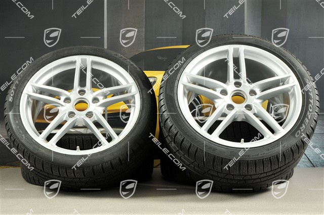 19-inch Carrera winter wheel set, 8,5J x 19 ET54 + 11J x 19 ET69 + NEW Pirelli winter tyres 235/40 R19 + 285/35 R19, with TPMS