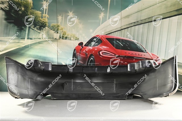 Rear bumper, damaged, with cracks and small bumps