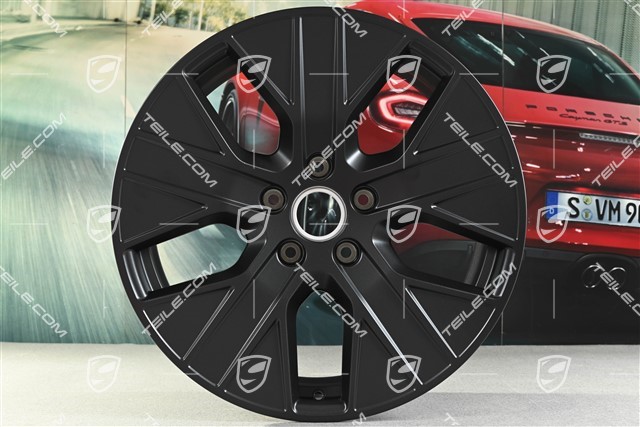 20-inch wheel rim Taycan Turbo Aero, 9J x 20 ET54, czarny satynowy mat, in black satin-mat