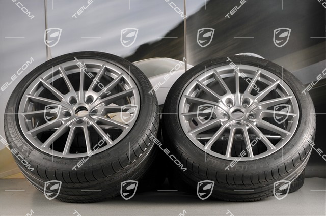 20-inch Panamera Sport summer wheel set, 2 x 9,5J x 20 ET 65 + 2 x 11,5 J x 20 ET 63 + NEW Michelin tyres 255/40 ZR20 + 295/35 ZR20 with TPM