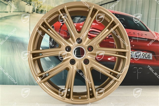 21" Komplet felg Panamera Exclusive, 9,5J x 21 ET71 + 11,5J x 21 ET69, Aurum