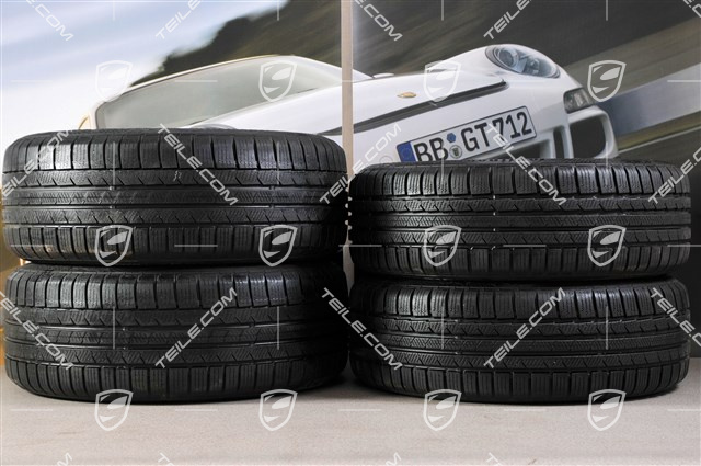 17" Komplet kół zimowych Boxster III, przednie felgi 7J x 17 ET55 + tylne 8,5J x 17 ET40 + opony 205/55 R17 + 235/50 ZR17, bez czujników RDK