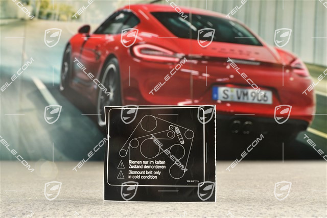 Klebeschild / Hinweiss, Riemen entfernen