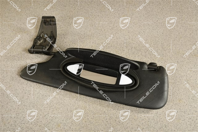 Osłona przeciwsłoneczna, z podświetlanym lusterkiem, czarna, L