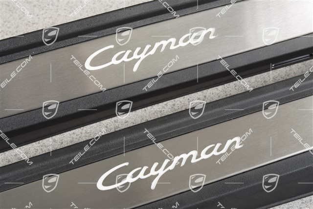 Blenden/Einstiegleisten, mit Beleuchtung, Edelstahl, "Cayman", Satz, L+R