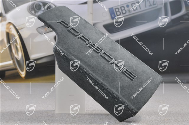 Lid outer, Alcantara, with Porsche logo