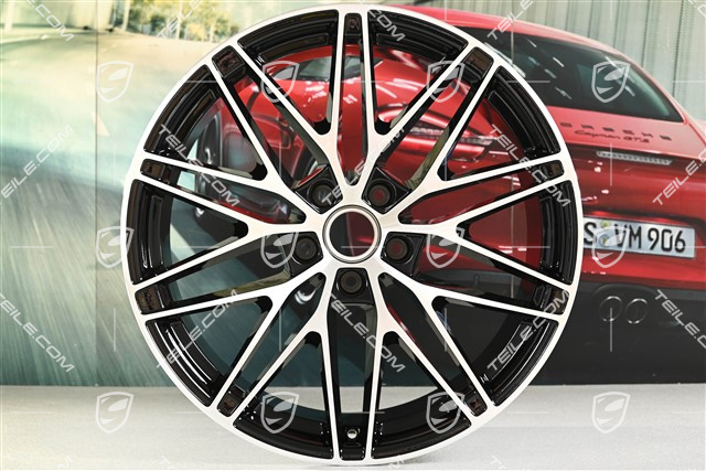 22-inch Macan RS Spyder Design wheel rim, 11J x 22 ET47, black high gloss
