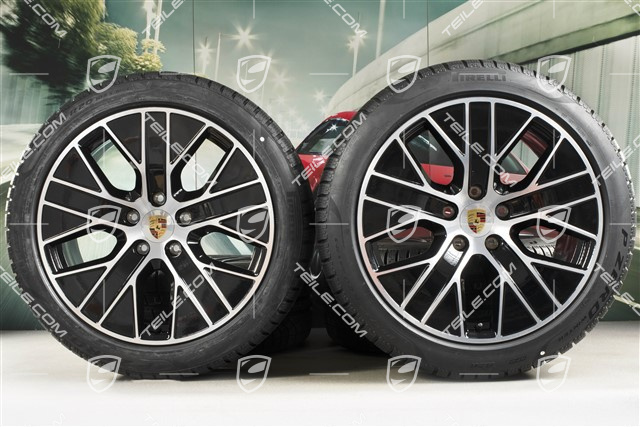 20" Turbo Aero Winterräder Satz, Felgen 9J x 20 ET54 + 11J x 20 ET60 + NEUE Pirelli Winterreifen 245/45 R20 + 285/40 R20