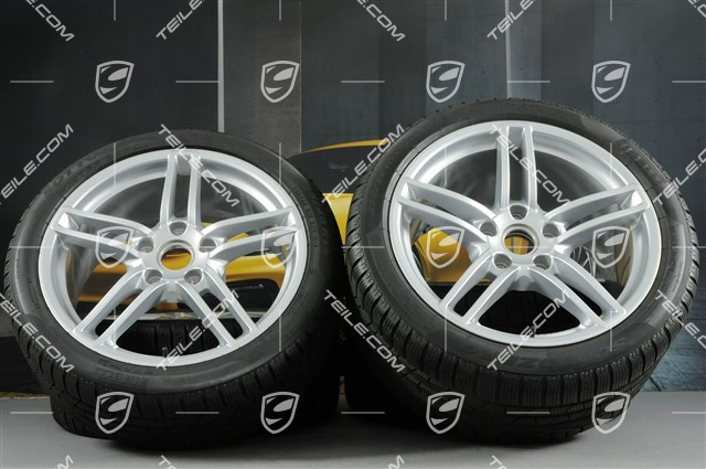 19" Komplet kół zimowych Carrera, felgi 8,5J x 19 ET54 + 11J x 19 ET48 + NOWE opony zimowe 235/40 R19 + 295/35 R19, bez czujników ciśnienia