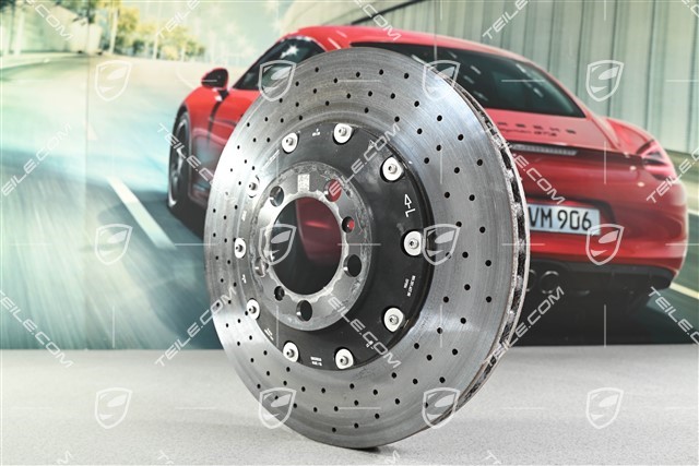PCCB Ceramic brake disc, GT3/GT3RS/GT2RS, damaged, L