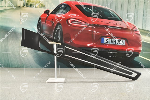 Zierleiste für Türverkleidung, Aluminium Schwarz Eloxiert, Vorne, R