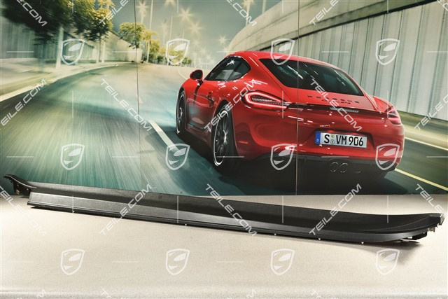 Osłona progu, czarna satyna, R