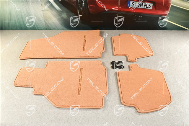 Komplet dywaników podłogowych, 4-częściowy (996), brązowy