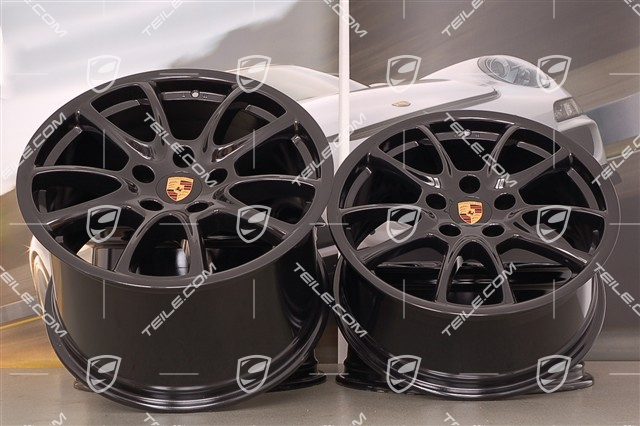19" Komplet felg GT3, 8,5J x 19 ET53 + 12J x 19 ET68, czarne