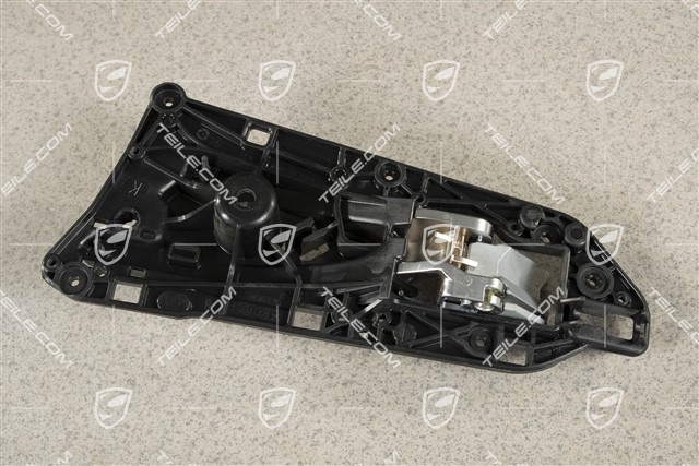 TuerOeffner / Türöffner / Innenbetaetigung, Hinten, Schwarzmatt/ Galvanosilber, R