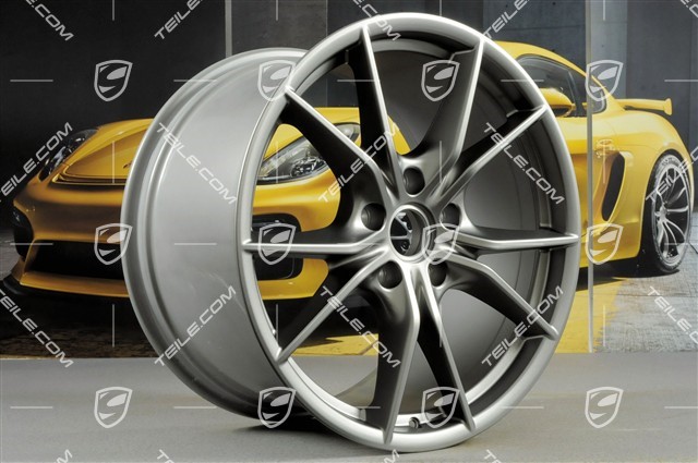 20" Carrera S IV Felgensatz, Felgen 8,5 J x 20 ET49 + 11,5 J x 20 ET76, Platinum-Seidenmatt