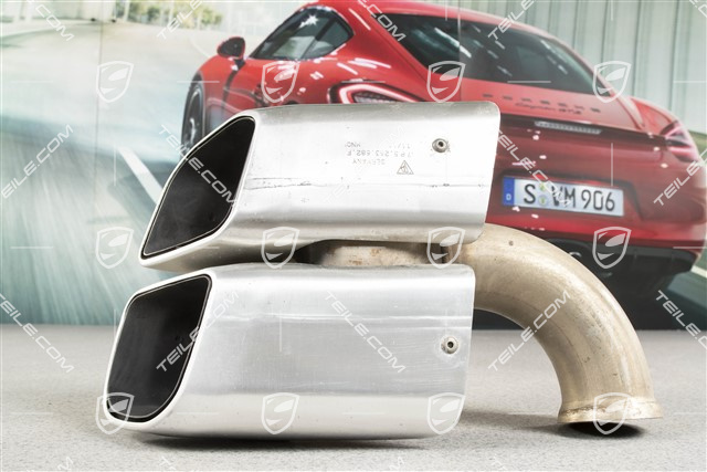 Sportendrohr aus poliertem Edelstahl, 4-Rohr Optik, R