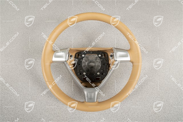 Lenkrad, 3-Speichen, Leder, sandbeige