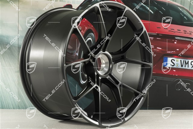 20"+21" GT3 Felgen Satz, 9,5J x 20 ET46 + 12J x 21 ET45, schwarz seidenmatt