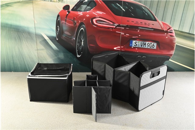 Faltbare Kofferraumbox / Kofferraumtasche, 30 x 27,5 x 50, PEPITA inkl. Flascheneinsatz + Kühltascheneinsatz