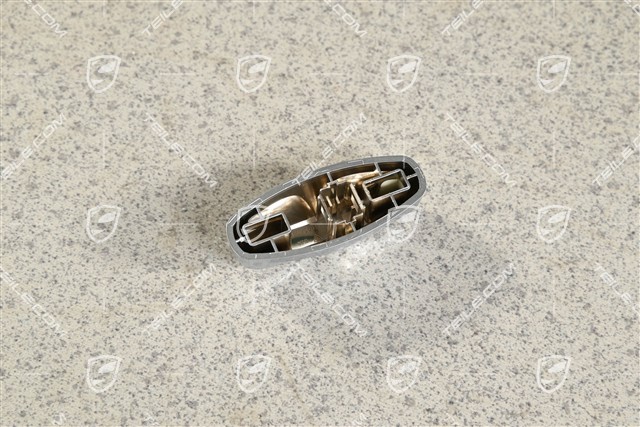 Actuator button, vertically adjustable seat, galvano silver