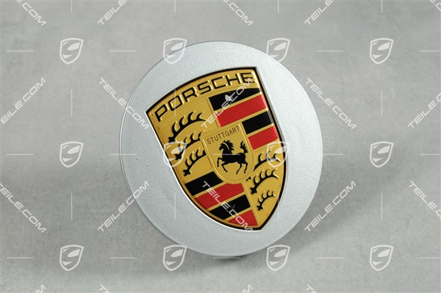 Radzierdeckel, großes farbiges Porschewappen, konvex Radzierdeckel, großes farbiges Porschewappen, konvex