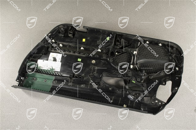 Türverkleidung, BOSE / Zierblende Türtafel in Galvanisiert, Sitzpositions-Steuerung, Leder Schwarz, L