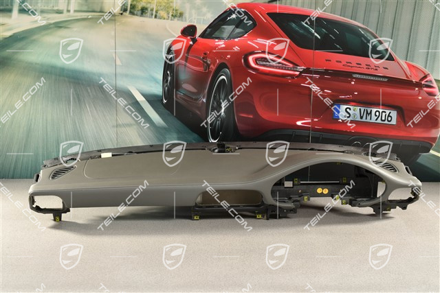 Schalttafel Verkleidung, Oberteil, Leder grau, ohne Sport-Chrono, Rechtslenker (UK Version)