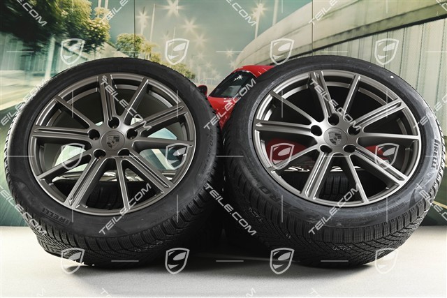 20-inch Panamera Turbo Winter wheel set, wheel rims 9,5J x 20 ET71 + 10,5J x 20 ET71 + Pirelli winter tyres 275/40 R20 + 315/35 R20, Turbonit