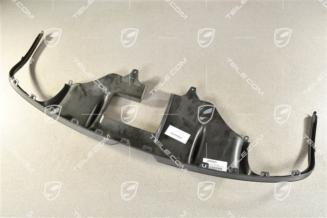 Rear bumper lower cover / diffuser / lower part trim with Trailer hitch,  Black matte