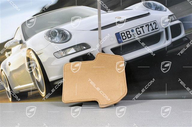 Dywaniki welurowe, obszywane skórą, Cabrio/Targa z BOSE-Soundsystem, beżowe Sandbeige