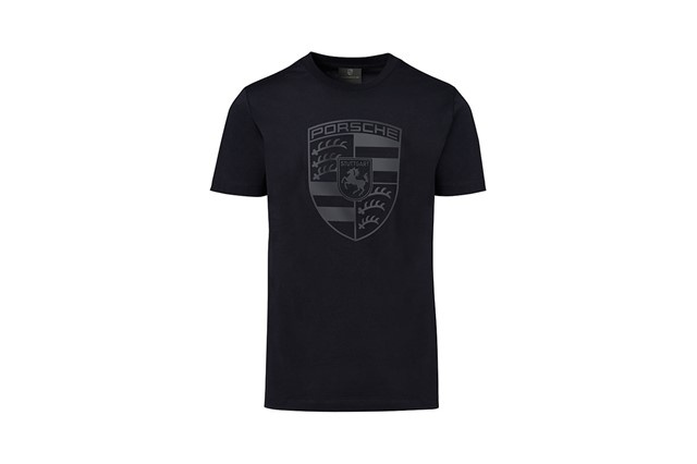 Textiles, T-Shirt, Wappen, Herren, schwarz, L 52/54 Textiles, T-Shirt, Wappen, Herren, schwarz, L 52/54