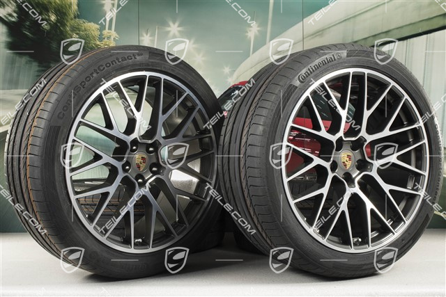 21" RS Spyder Design Sommerräder, Felgen 9,5J x 21 ET27 + 10J x 21 ET19 + Continental Sommerreifen 265/40 R21 + 295/35 R21, mit RDK-Sensoren