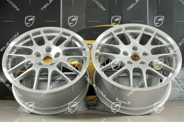 20-inch RS Spyder wheel rim set, 9,5J x 20 ET65 + 10,5J x 20 ET65, silver, for winter tires