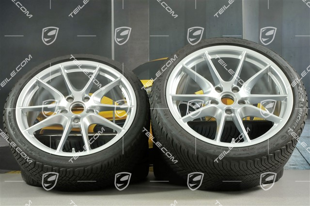 20" Komplet kół zimowych Carrera S (III) , felgi 8,5J x 20 ET51 + 11J x 20 ET52 + NOWE opony zimowe Michelin 245/35 ZR20 + 295/30 ZR20, z czujnikami ciśnienia