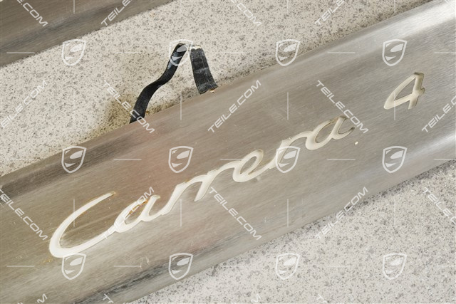 Listwy ozdobne progów wewnętrznych, podświetlane, stal szlachetna, Carrera 4, zestaw, L+R