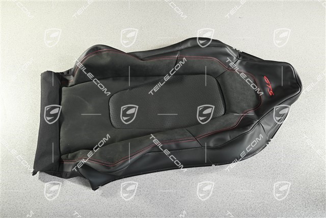 Front seat, Backrest cover, sport seat, Leather / Alcantara, Black, GTS , R