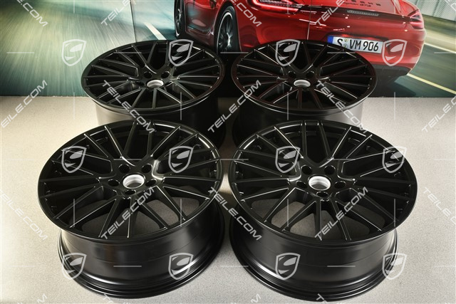 22" komplet felg RS Spyder, 10J x 22 ET48 + 11,5J x 22 ET52, czarny satynowy półmat