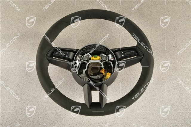Kierownica multifunkcyjna, Alcantara, Czarna/Czarna